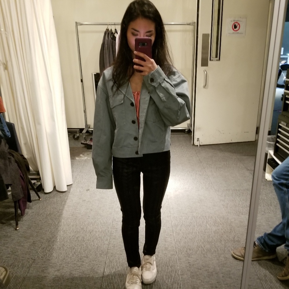 & Other Stories dusty blue jacket